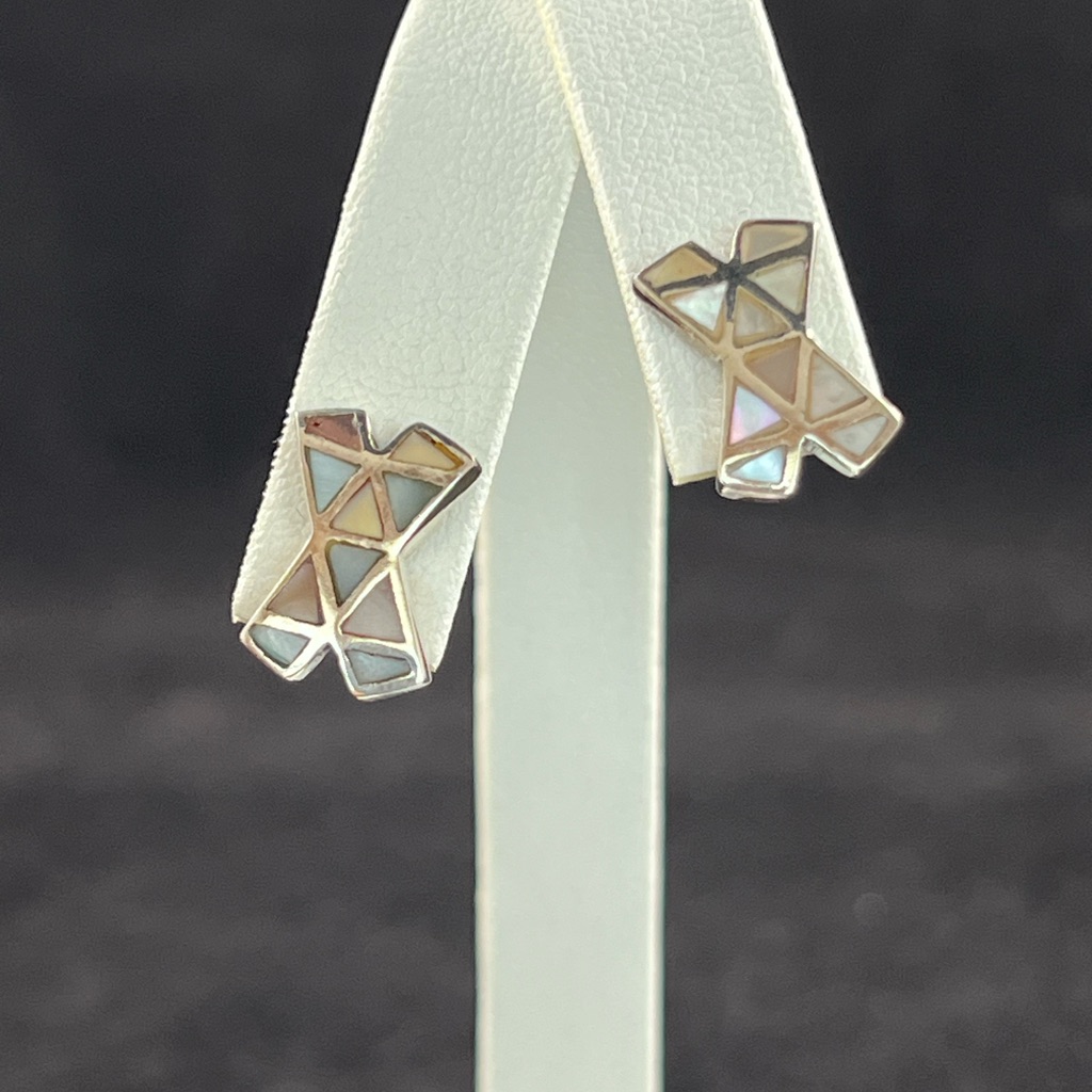 Motherofpearl Inlay Sterling Silver Earrings